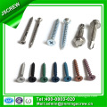 M3.5 Blue Zinc Square Drive Flat Head Self Tapping Screw